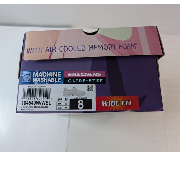 Skechers Womens Size 8 White Slip On Sneakers Machine Washable Lightweight - Picture 9 of 9